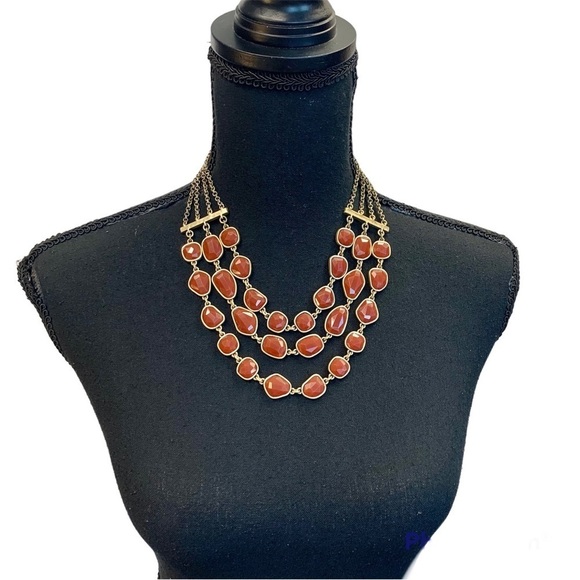 LUCKY brand red triple layered boho collar necklace - Picture 11 of 11